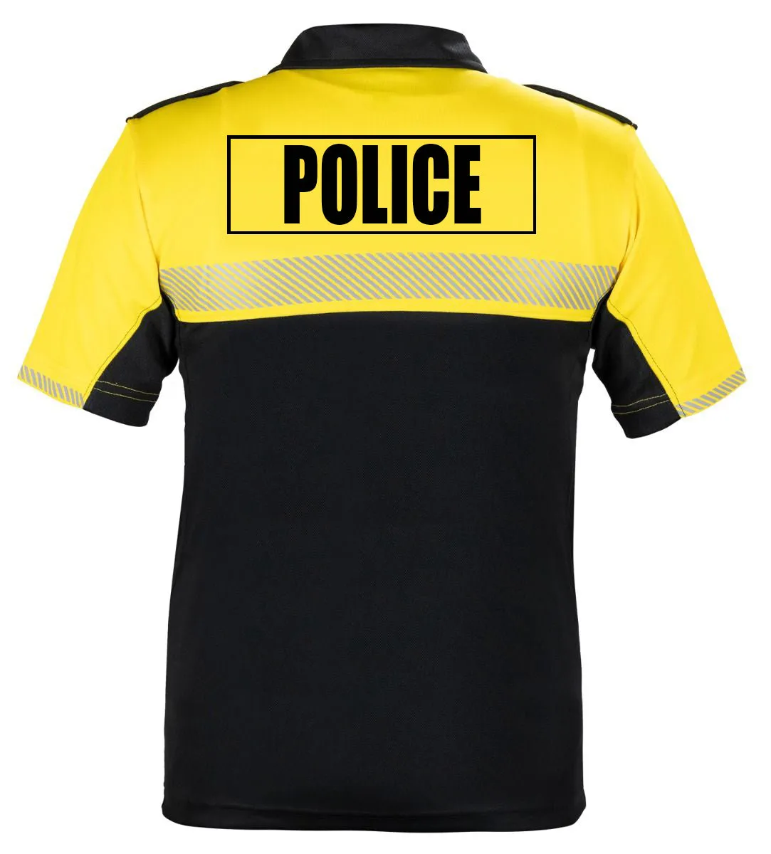 100% POLYESTER JERSEY KNIT TWO TONE POLICE BIKE PATROL POLO SHIRTS