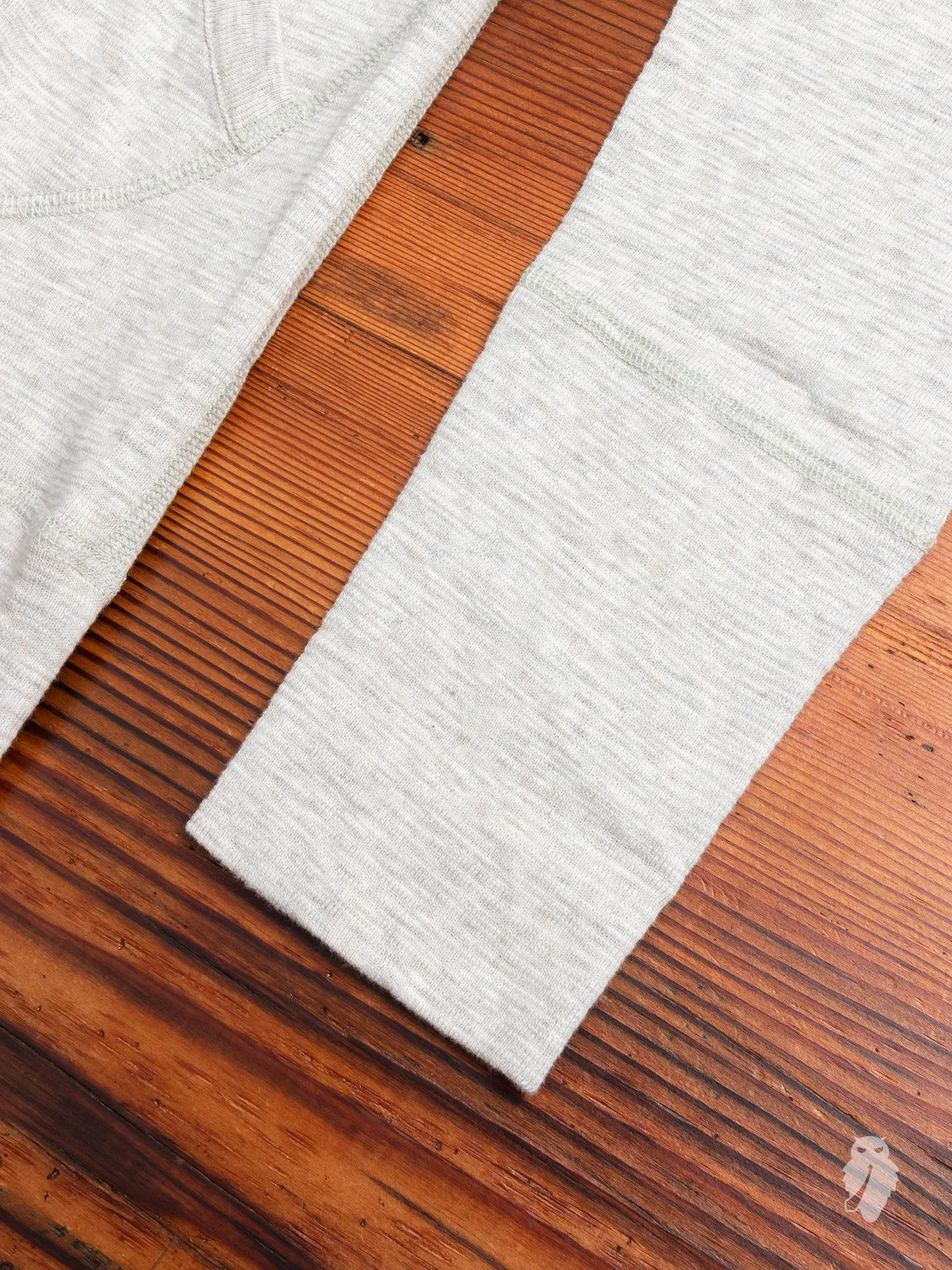 1x1 Slub Zip Hoodie in Heather Ash