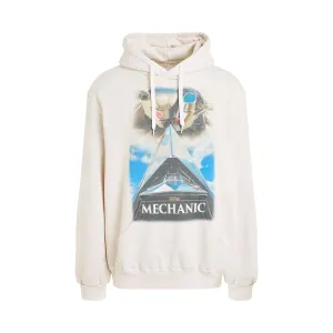 Android Print Hoodie in White