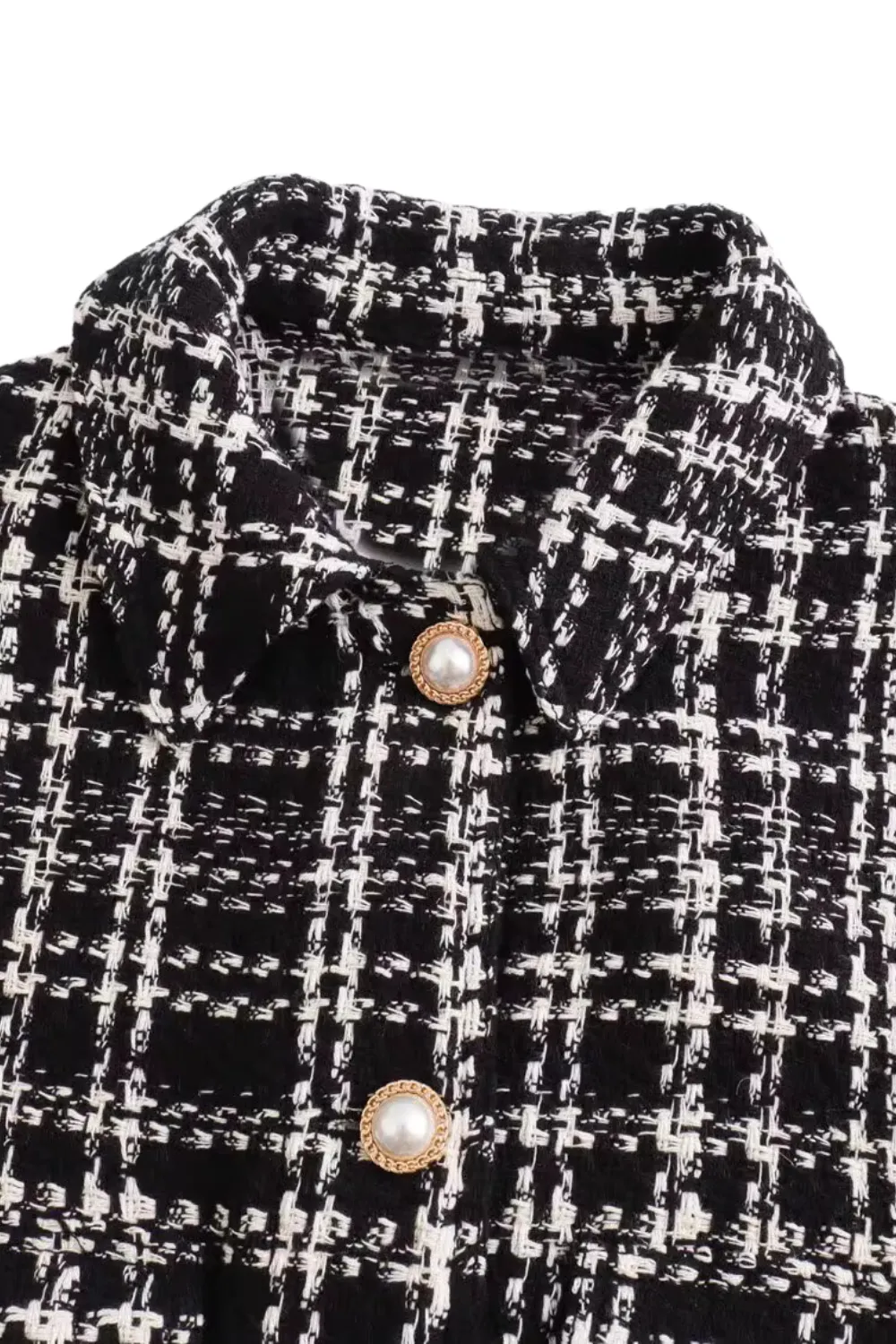 'Davina' Tweed Plaid Shirt Jacket