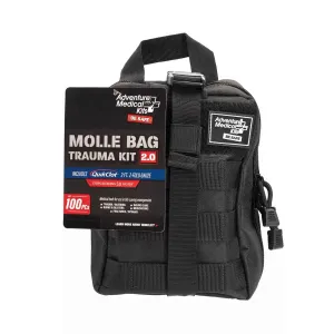 Emergency Tactical Trauma Bag - Molle Bag Trauma Kit 2.0 by Adventure Medical - Black - For 1 Person/1 Use