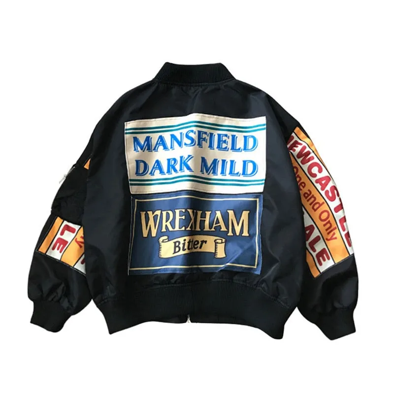 Joskaa JESSIC Spring Jacket Women Windbreaker Coat Patch Designs Harajuku Loose Bomber Streetwear Casual Basic Oversize Short Jacket