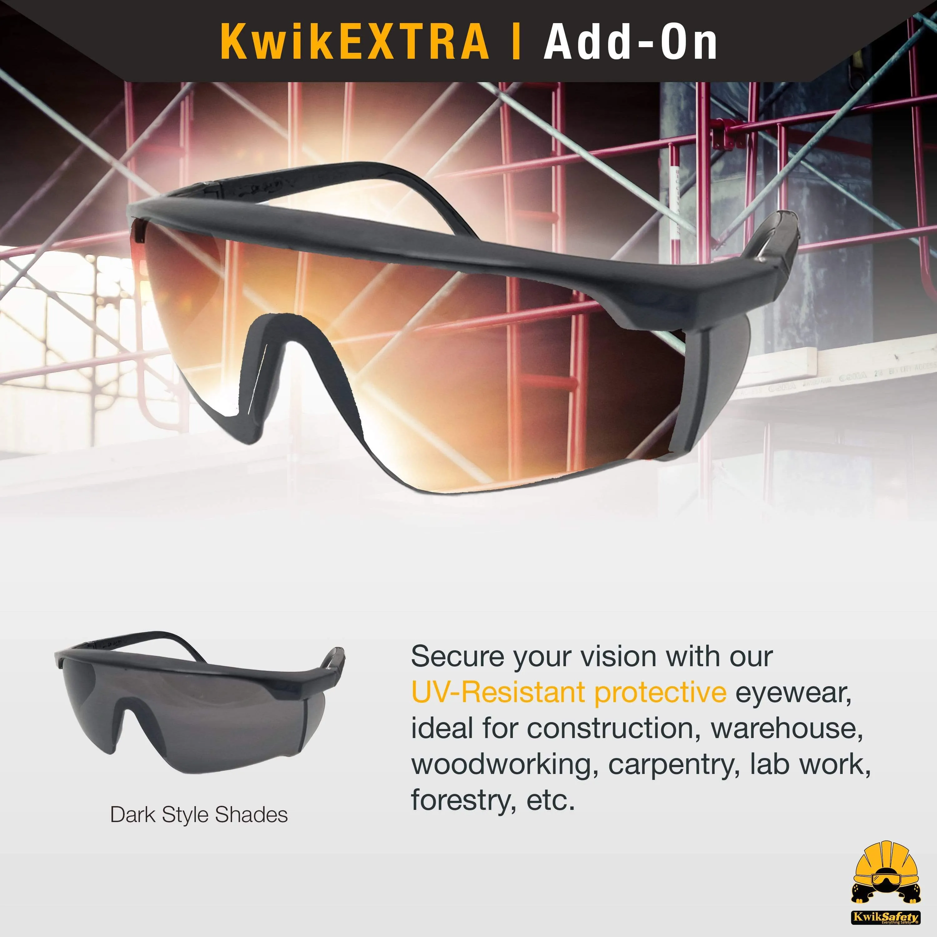 KwikSafety YELLOW TURTLE SHELL Hard Hat (10 COOLING VENTS) Type 1 Class C ANSI Tested OSHA Compliant Standard Cap Style PPE - Model No.: KS1601