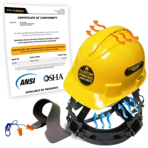 KwikSafety YELLOW TURTLE SHELL Hard Hat (10 COOLING VENTS) Type 1 Class C ANSI Tested OSHA Compliant Standard Cap Style PPE - Model No.: KS1601