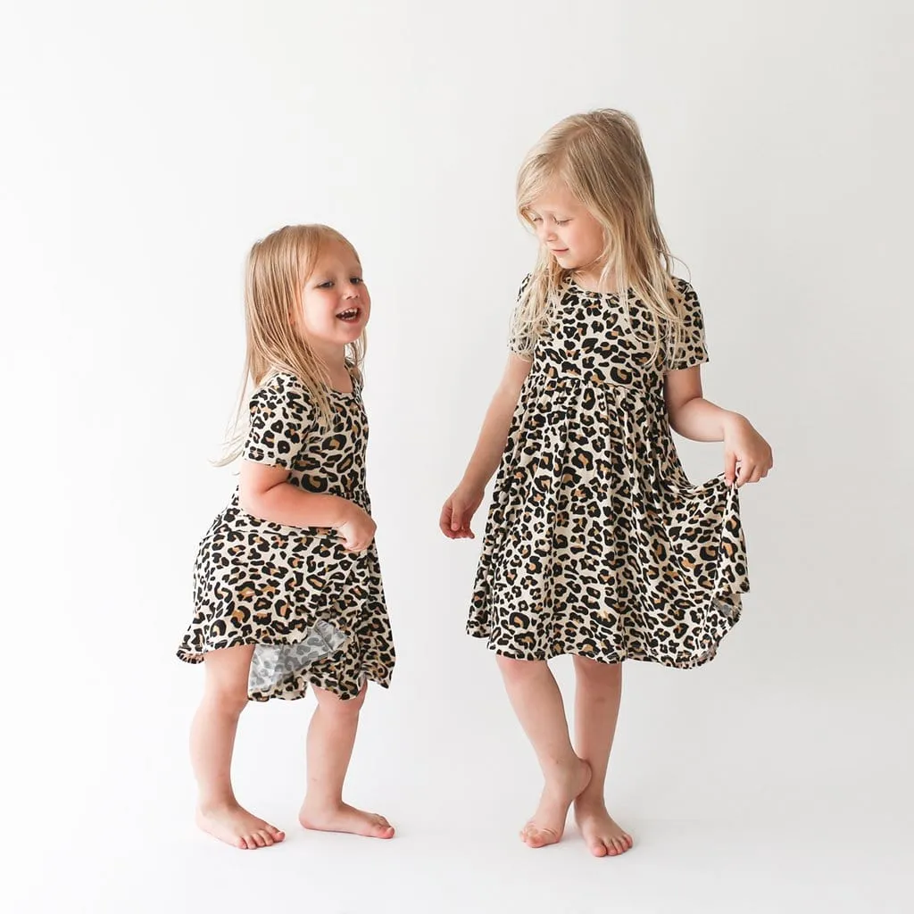 Lana Leopard Tan Twirl Dress