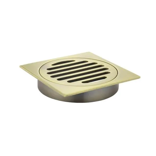 Meir Square Floor Grate Shower Drain 100mm Outlet - Tiger Bronze