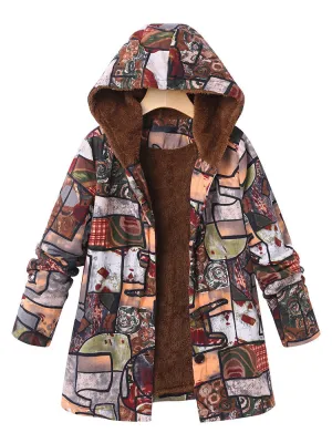 O-NEWE Printed Hooded Coats