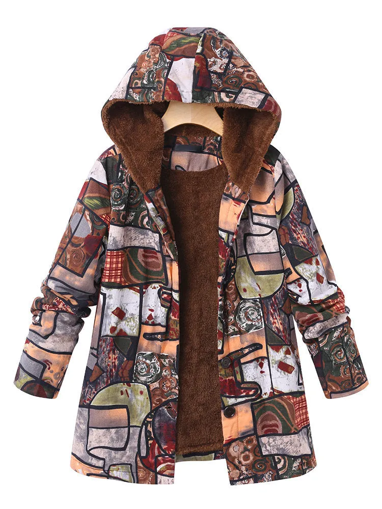O-NEWE Printed Hooded Coats
