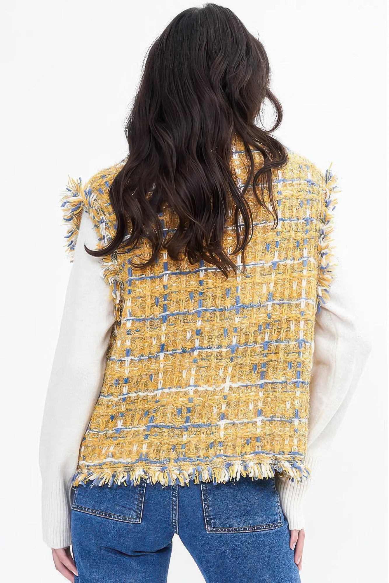 Plaid Tweed Vest