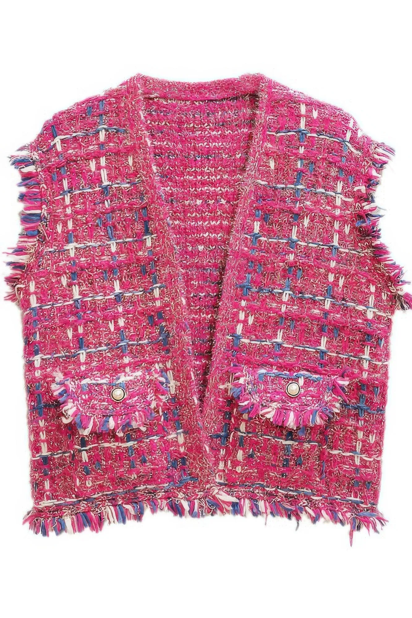 Plaid Tweed Vest