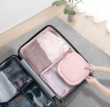 Portable Mini Folding Clothes Washing Machine Bucket Automatic Home Travel Self-driving Tour Underwear Foldable Washer