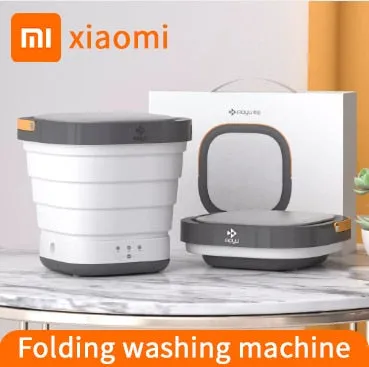 Portable Mini Folding Clothes Washing Machine Bucket Automatic Home Travel Self-driving Tour Underwear Foldable Washer