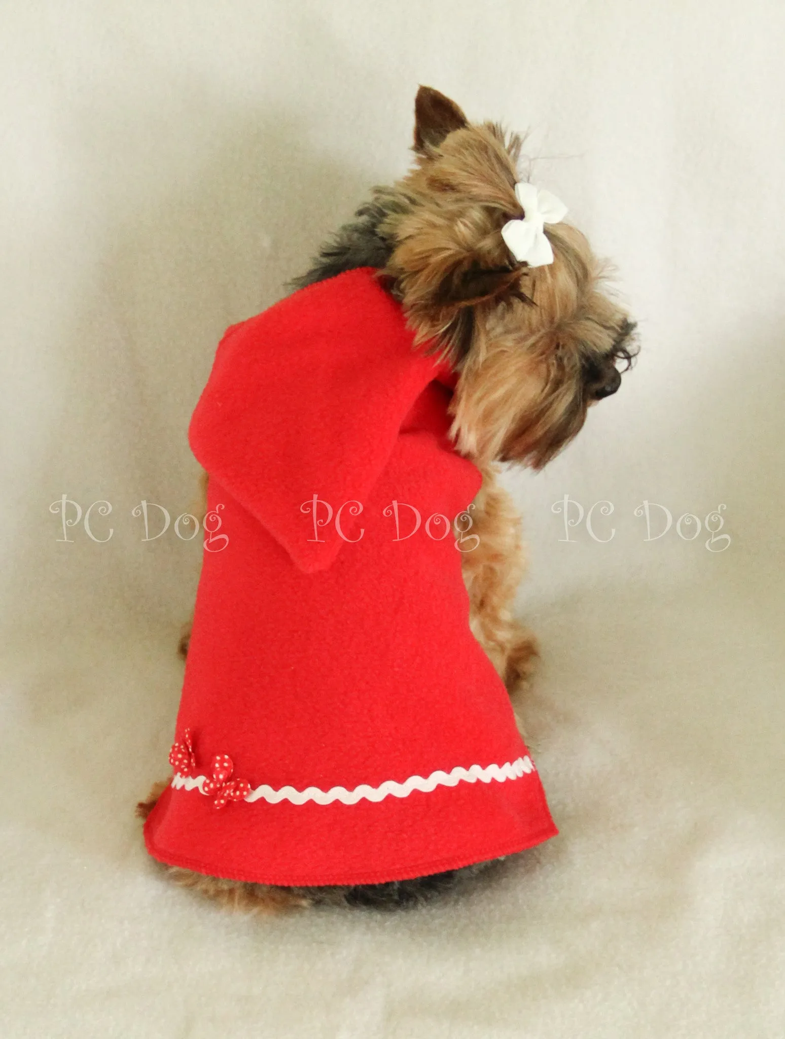 Red Butterfly Hoodie Dress