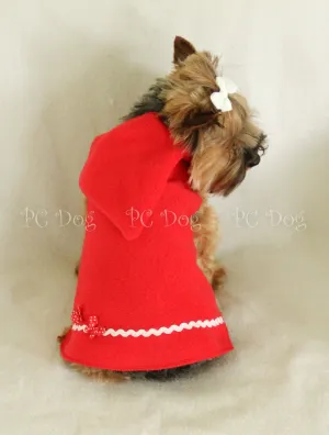 Red Butterfly Hoodie Dress