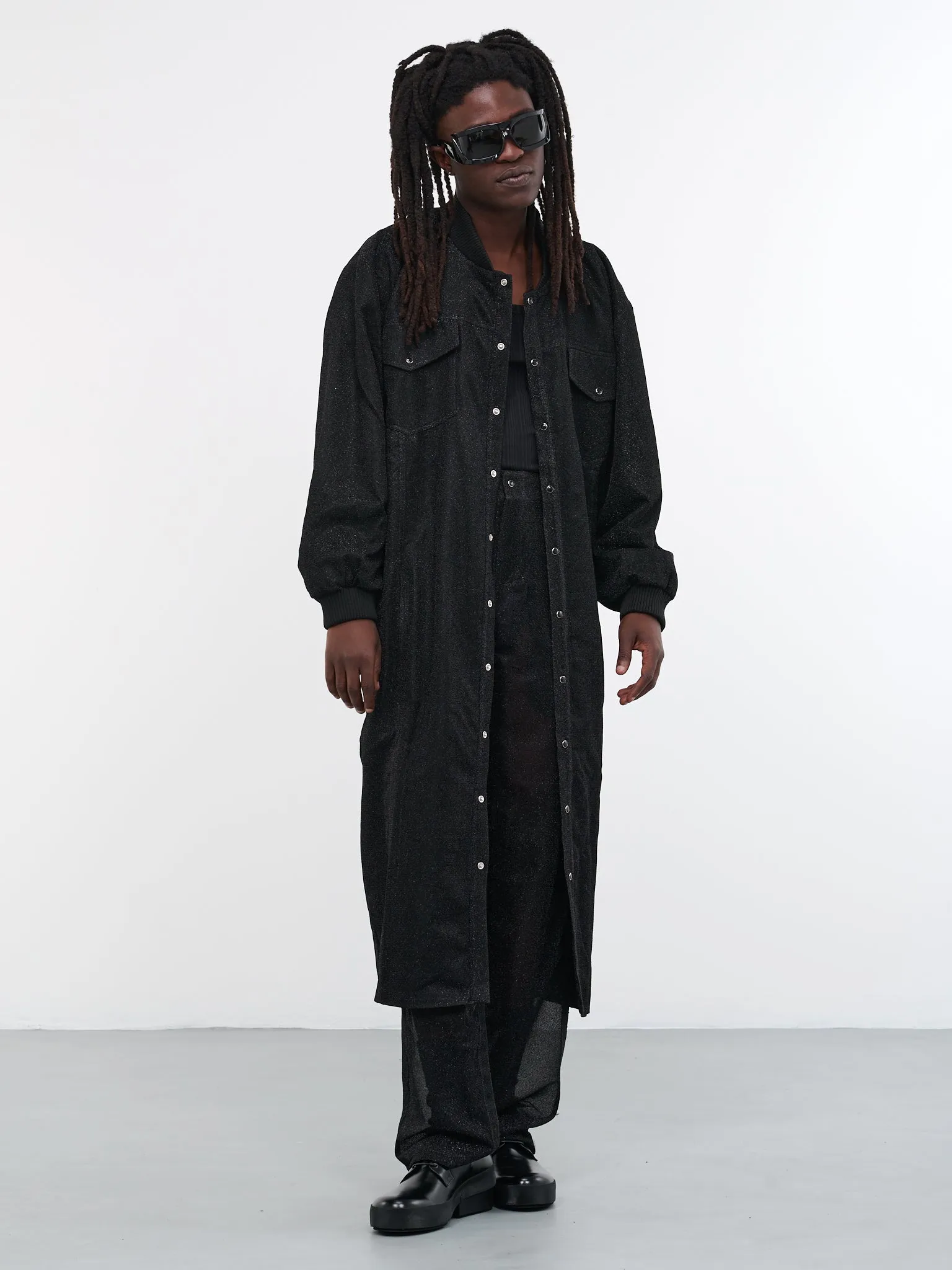 Sparkle Long Coat (TJMSS23J03-BLACK)