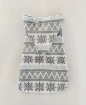 Winter Fair Isle Sleeveless Hoodie Dress